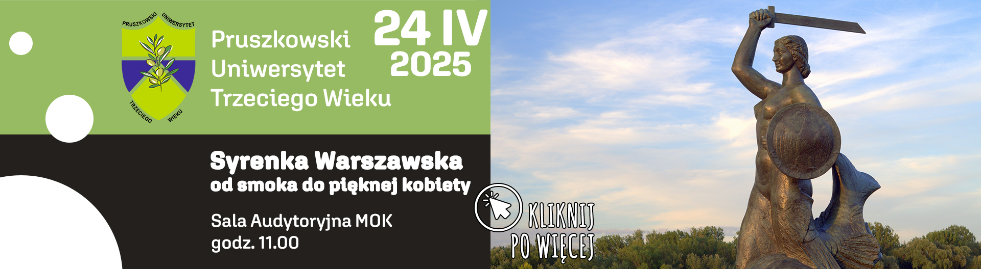 Wykład PUTW: Syrenka Warszawska – od smoka do pięknej kobiety